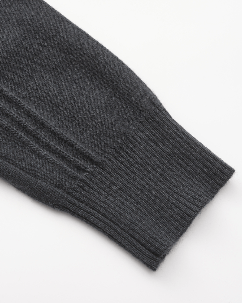 Men's 100% Cashmere Ribbed Half-Zip Jumper, alternate angle 7