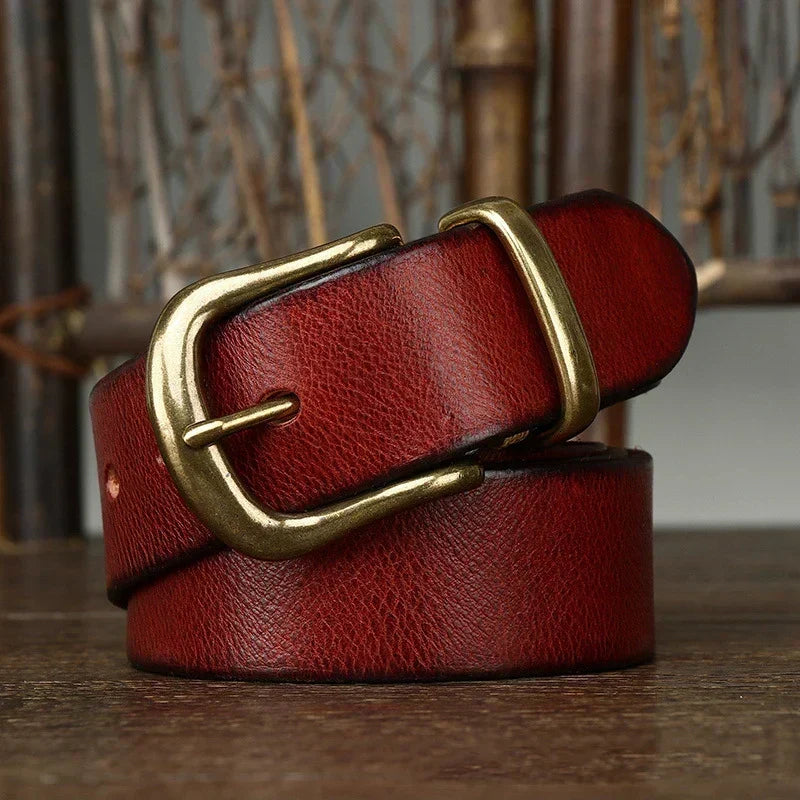 Valdrin Men's Handcrafted Leather Belt, alternate angle 8
