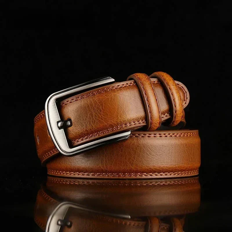 Heritage Men's 100% Cowhide Leather Belt, alternate angle 1