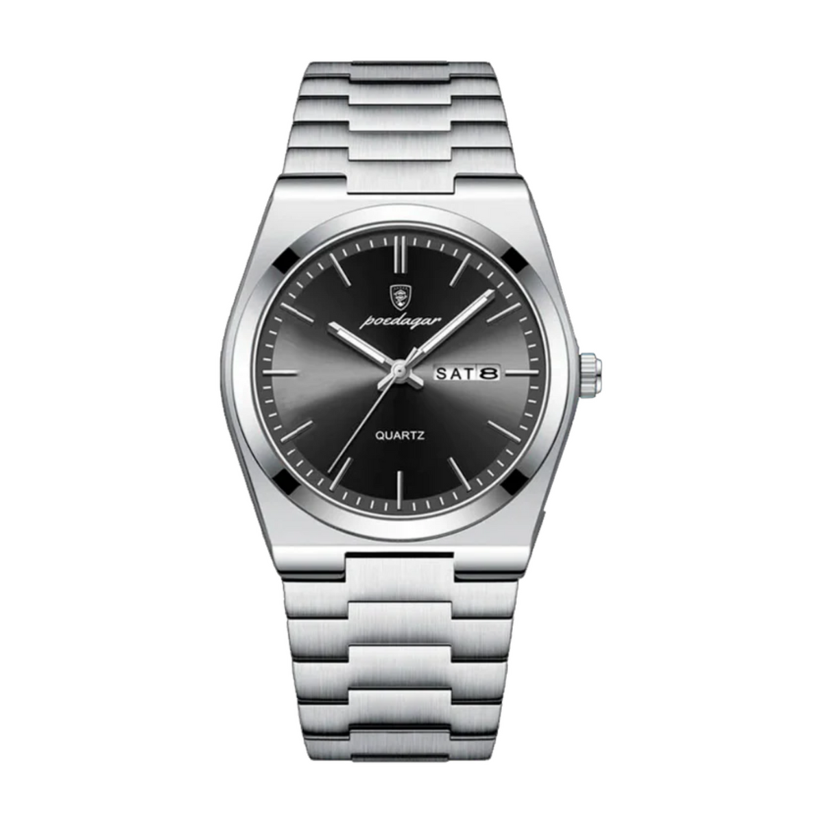 Essenza Men's 40mm Water-Resistant Steel Watch photographed for Eaton Row Co.