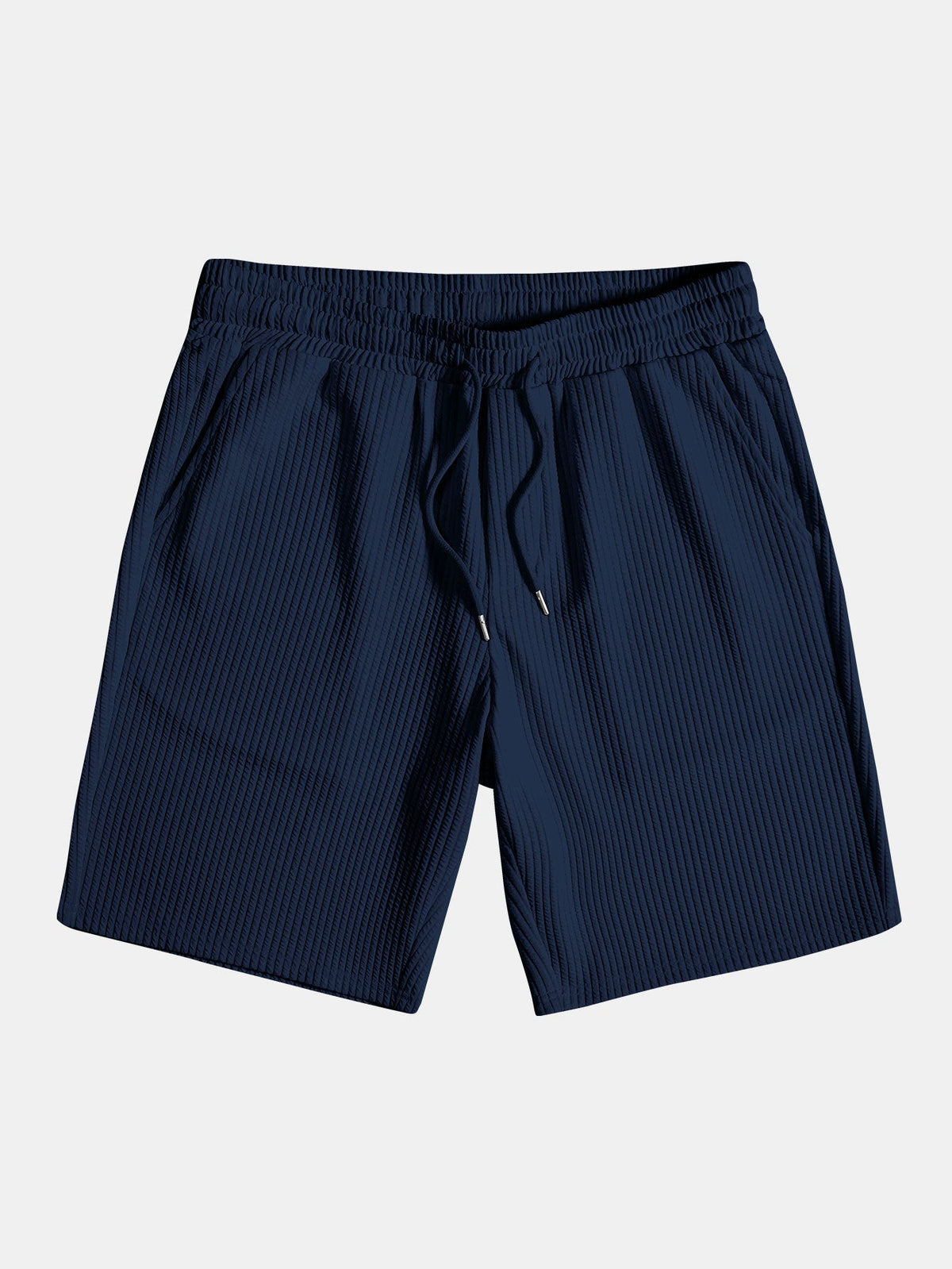 Men's Textured V-Neck Polo & Shorts Set, alternate angle 21