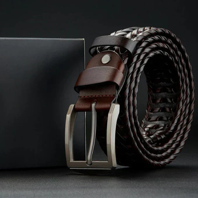 Men's Handcrafted Braided Leather Belt, alternate angle 5