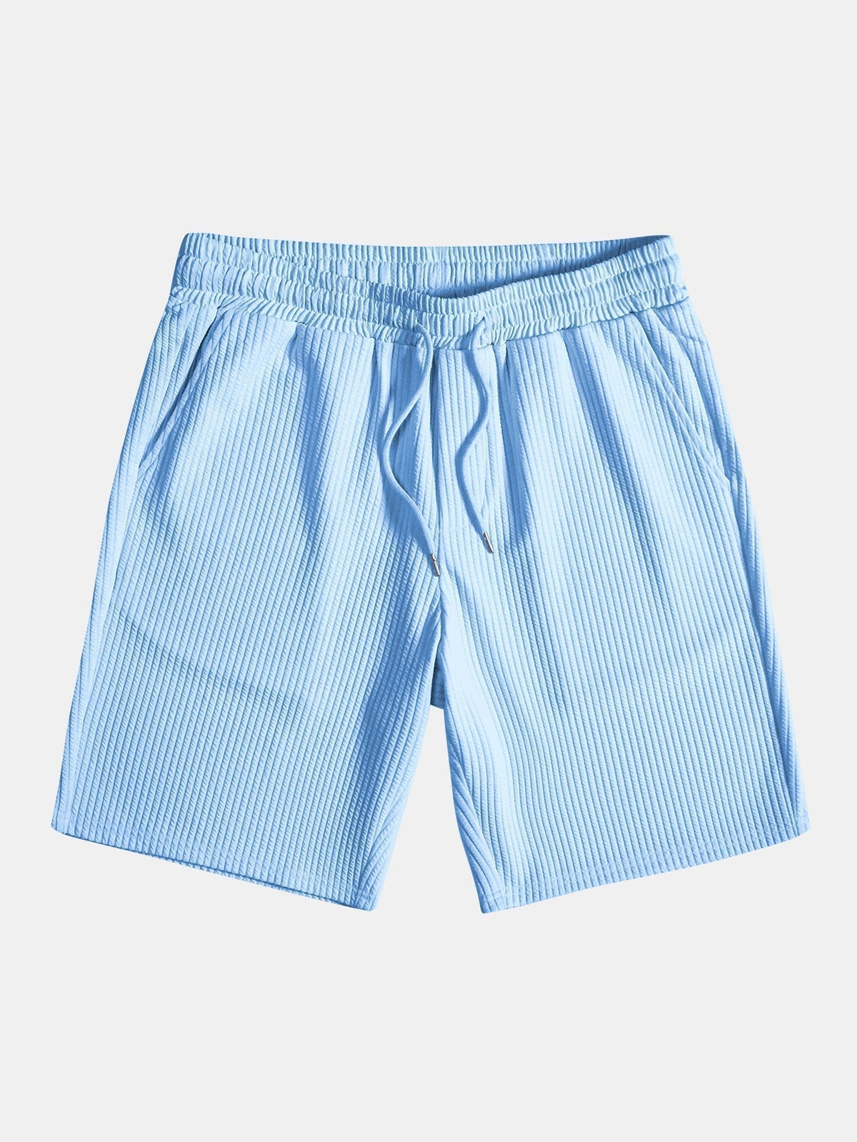 Men's Textured V-Neck Polo & Shorts Set, alternate angle 15
