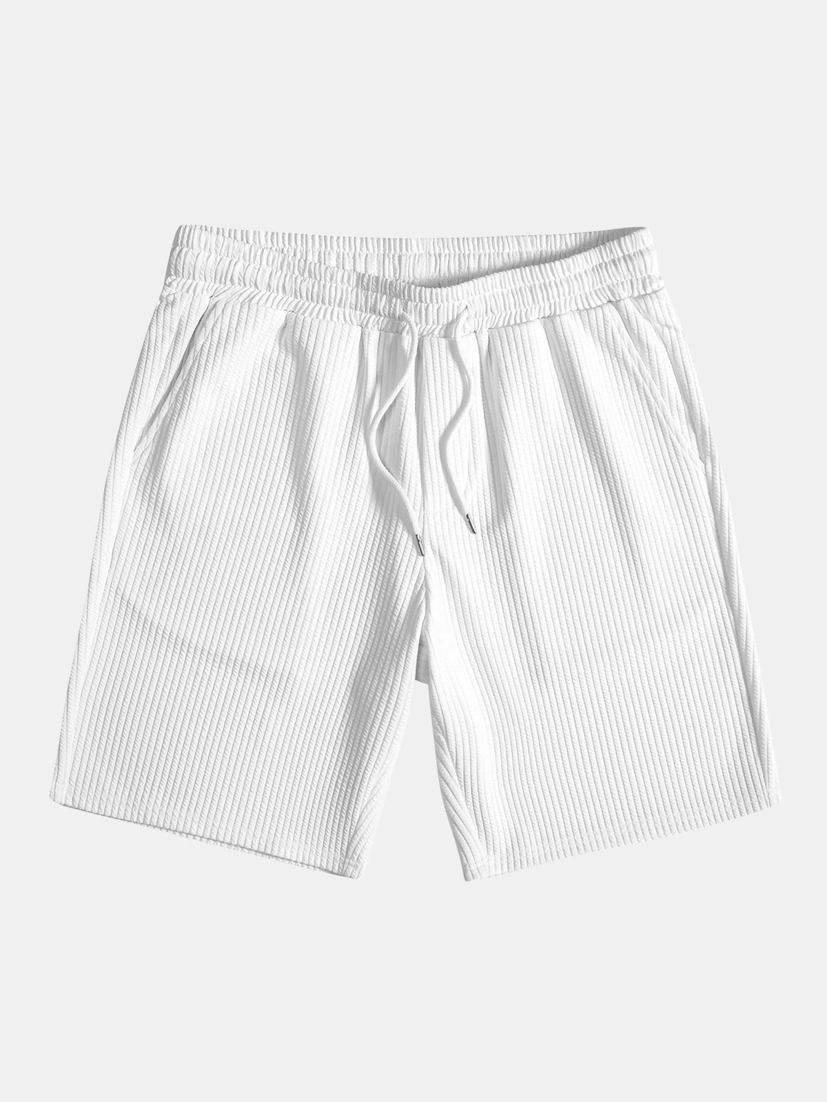 Men's Textured V-Neck Polo & Shorts Set, alternate angle 20