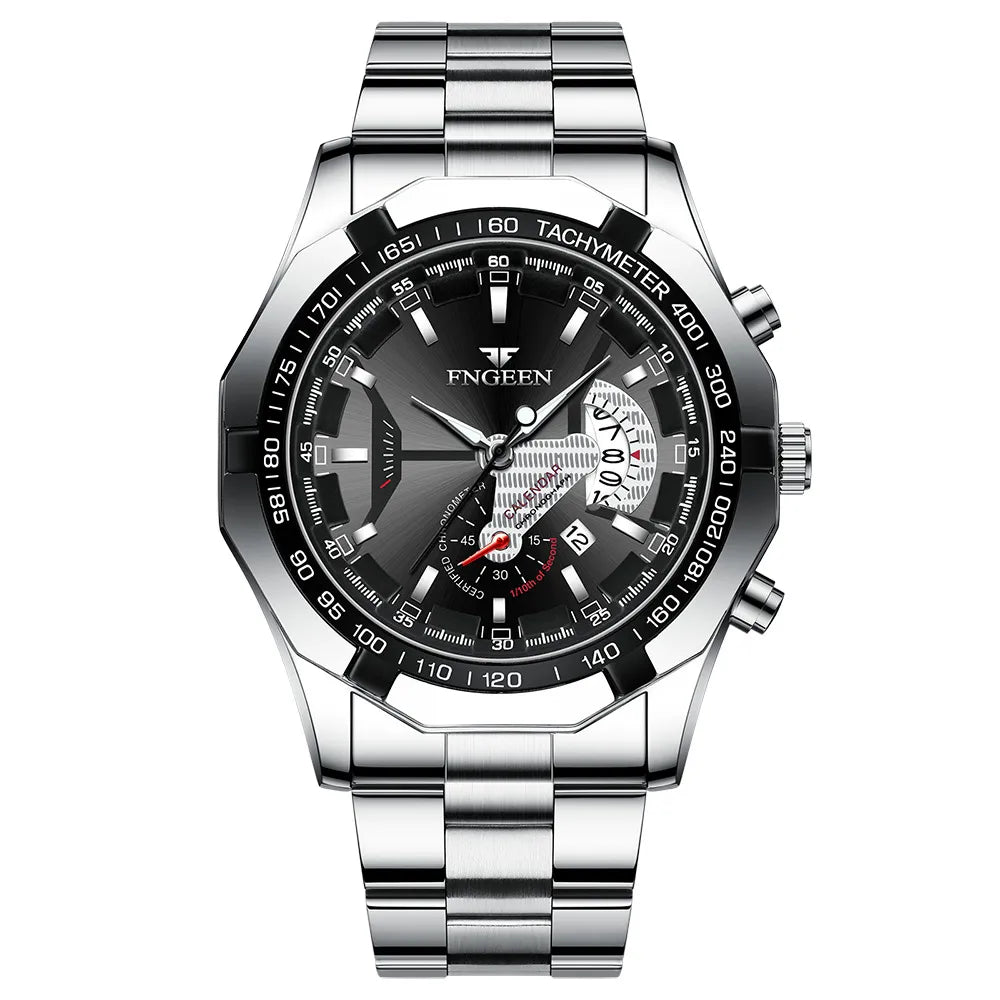 Engeen Men's Automatic Steel Watch, alternate angle 1