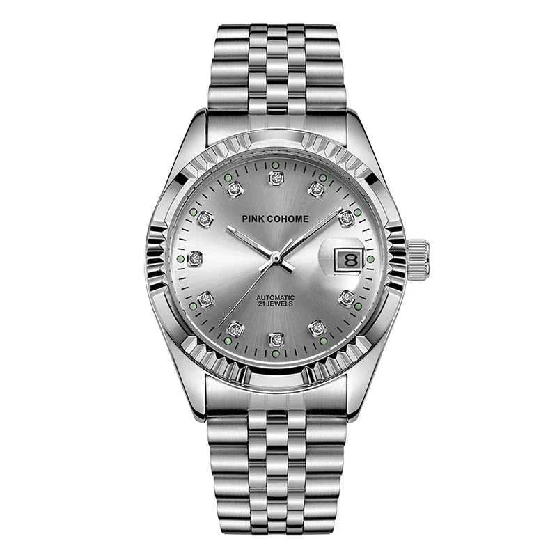 Men's Premium Automatic Steel Watch photographed for Eaton Row Co.