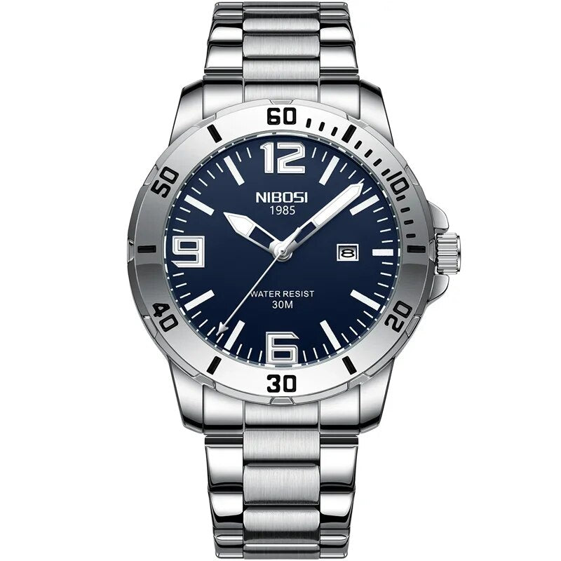 Men's Sport Quartz Steel Watch, alternate angle 1