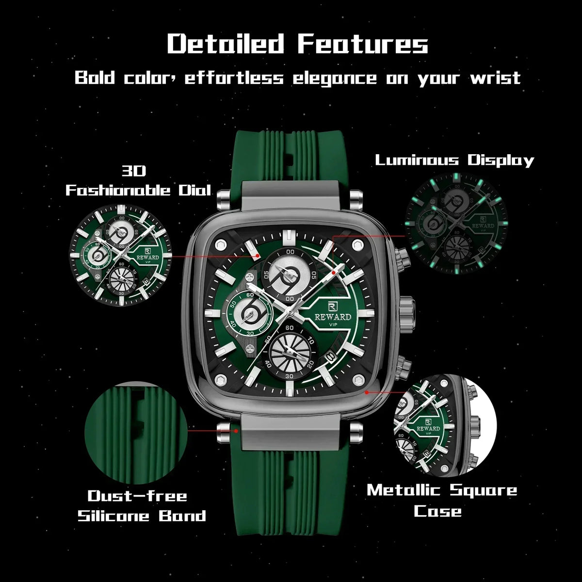 Men's 44mm Sports Chronograph Watch, alternate angle 1