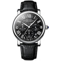 Executive Classic Men's Automatic Leather Strap Watch, alternate angle 1