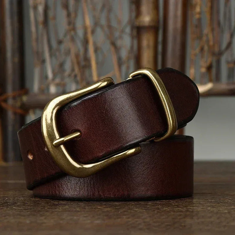 Verano Men's Leather Belt photographed for Eaton Row Co.