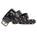 Jora Men's Textured Rivet Leather Belt photographed for Eaton Row Co.