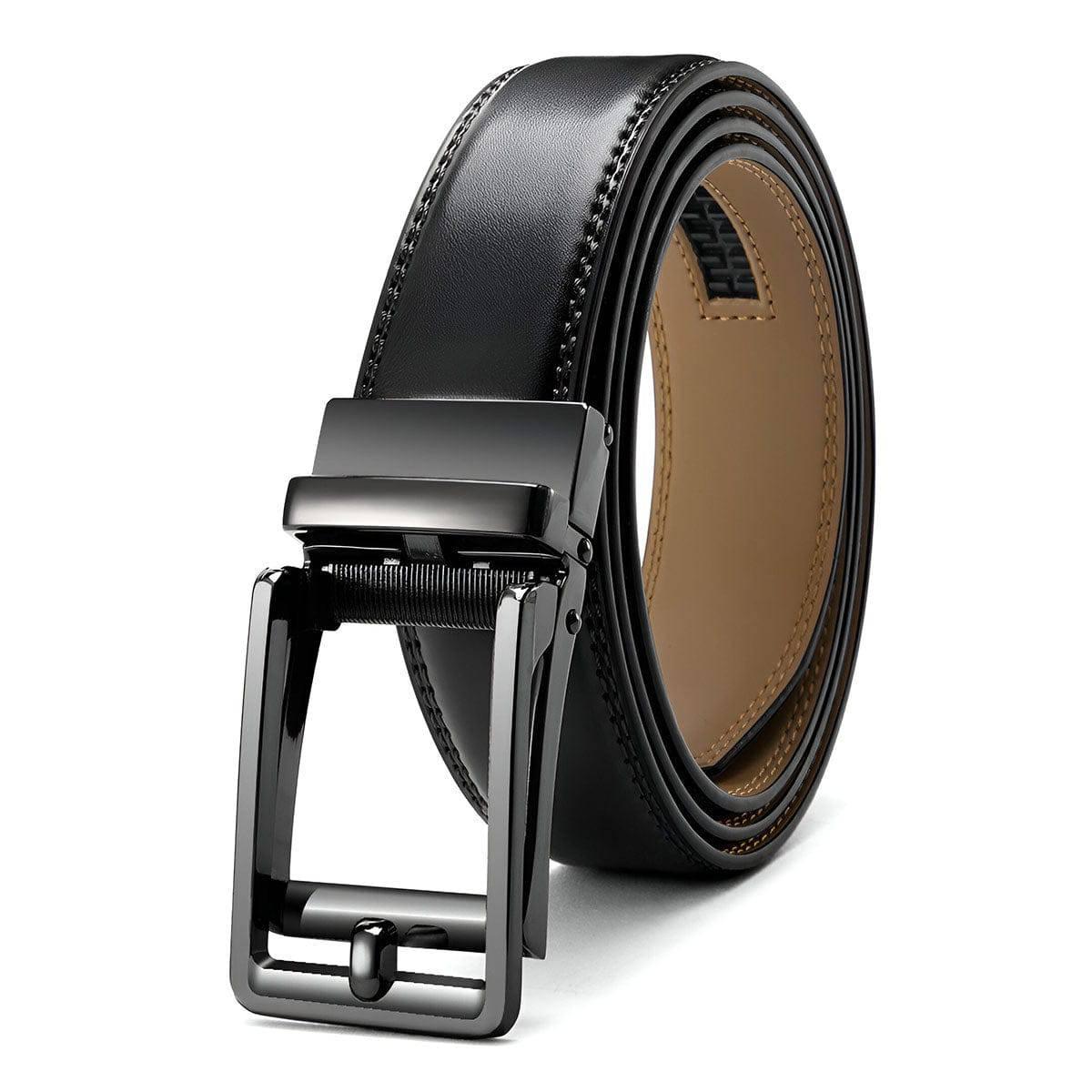 Winston Men's Automatic Buckle Leather Belt, alternate angle 2