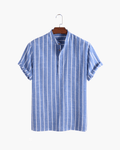 Bari Men's Organic Cotton Sailor Polo Shirt photographed for Eaton Row Co.