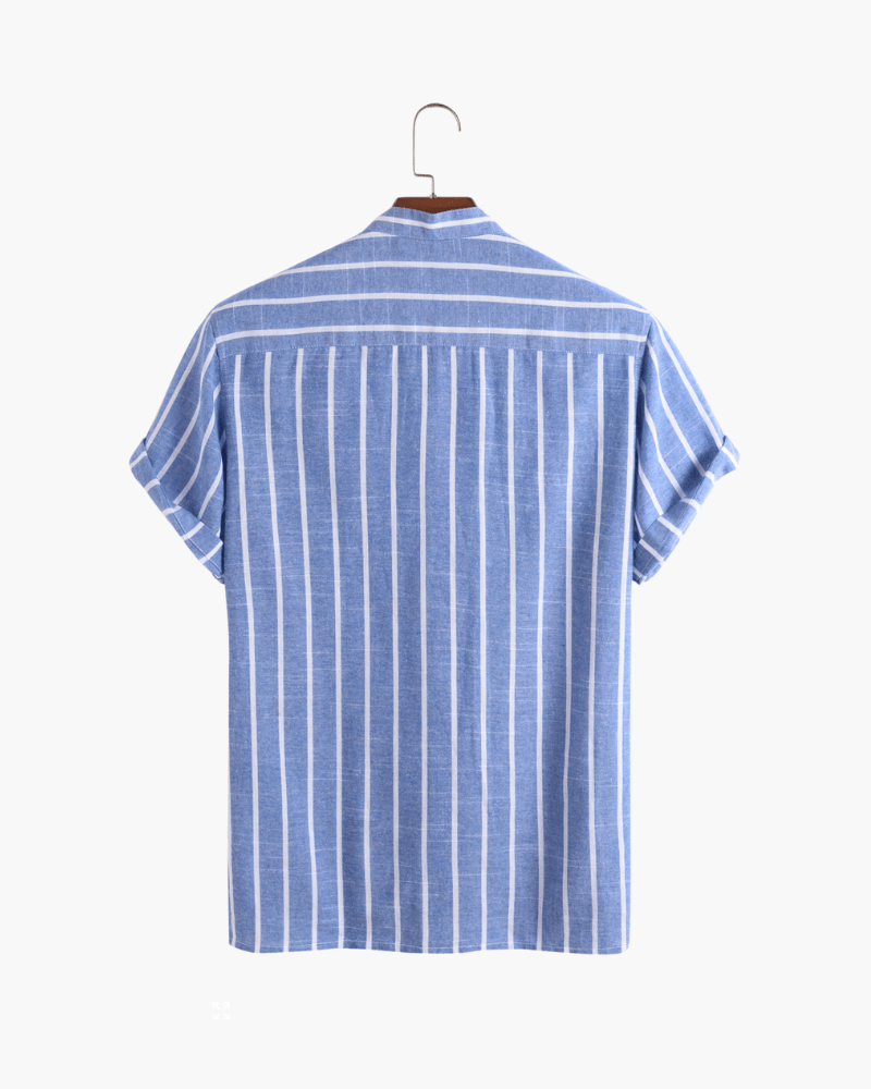 Bari Men's Organic Cotton Sailor Polo Shirt, alternate angle 3