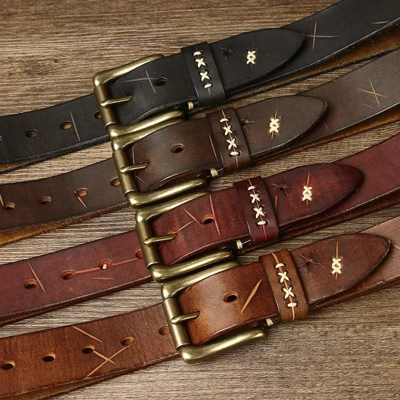 Everest Men's Full-Grain Leather Belt, alternate angle 10