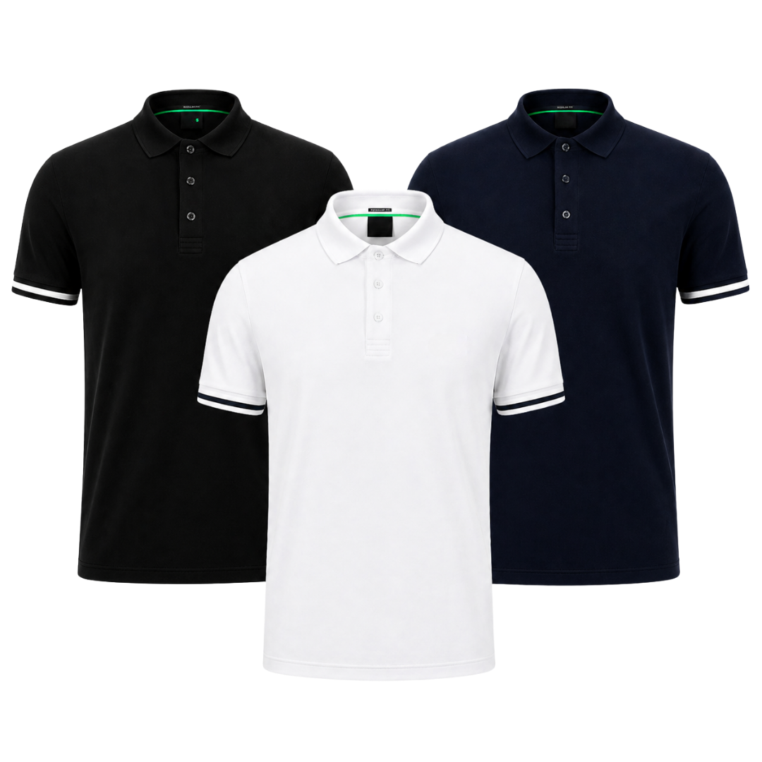 Men's Premium Polo Shirts – 3-Pack, alternate angle 4