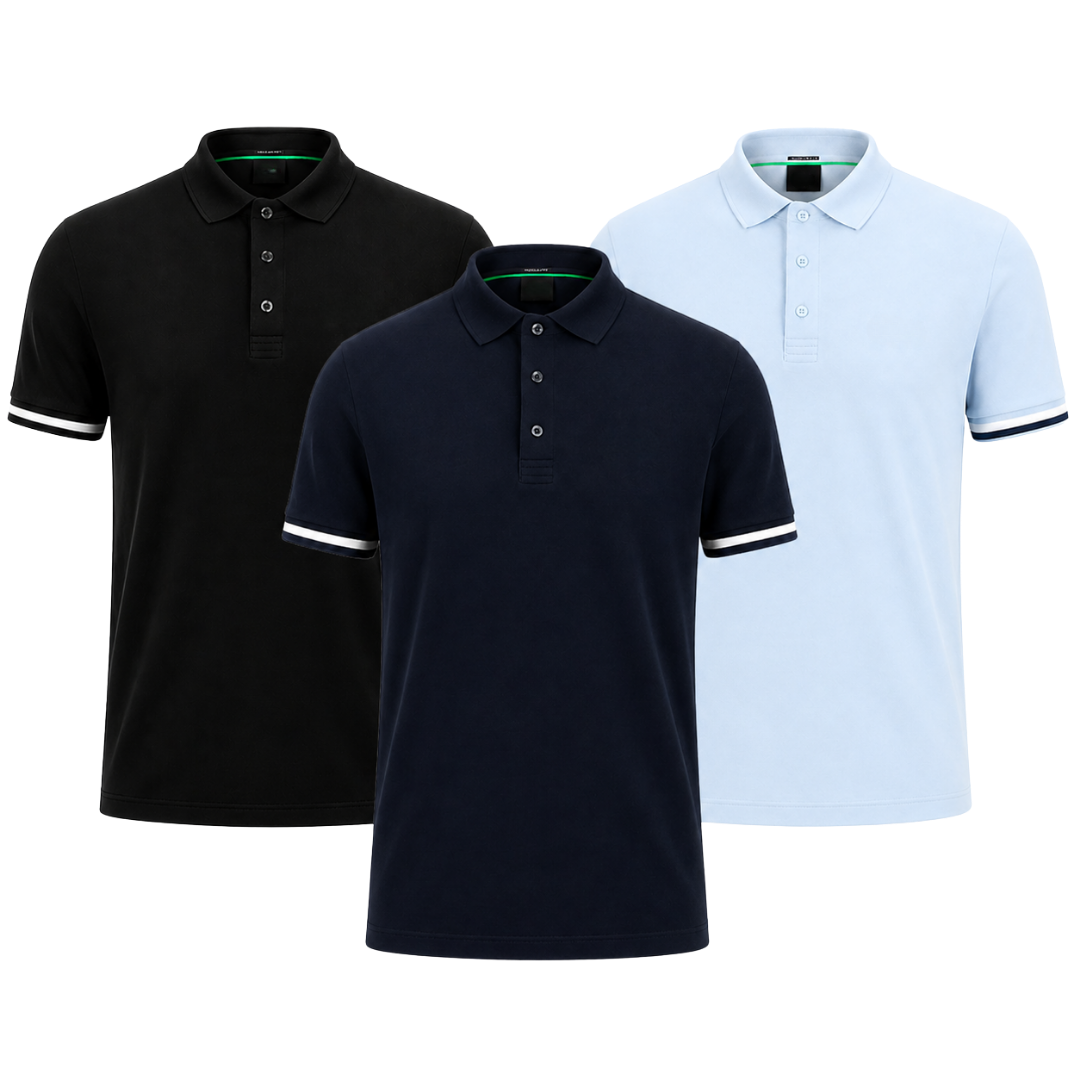 Men's Premium Polo Shirts – 3-Pack, alternate angle 6