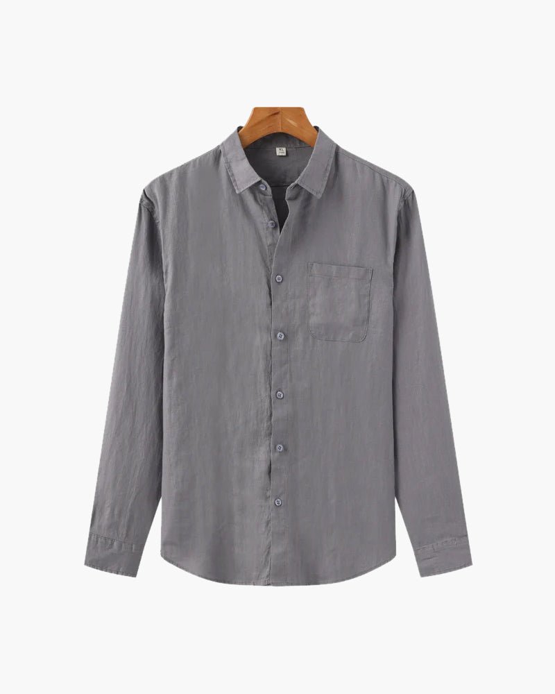 Cape Town Men's 100% Linen Shirt, alternate angle 17