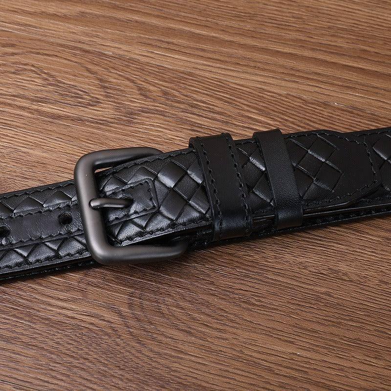 Anatol Men's Braided Leather Belt, alternate angle 9