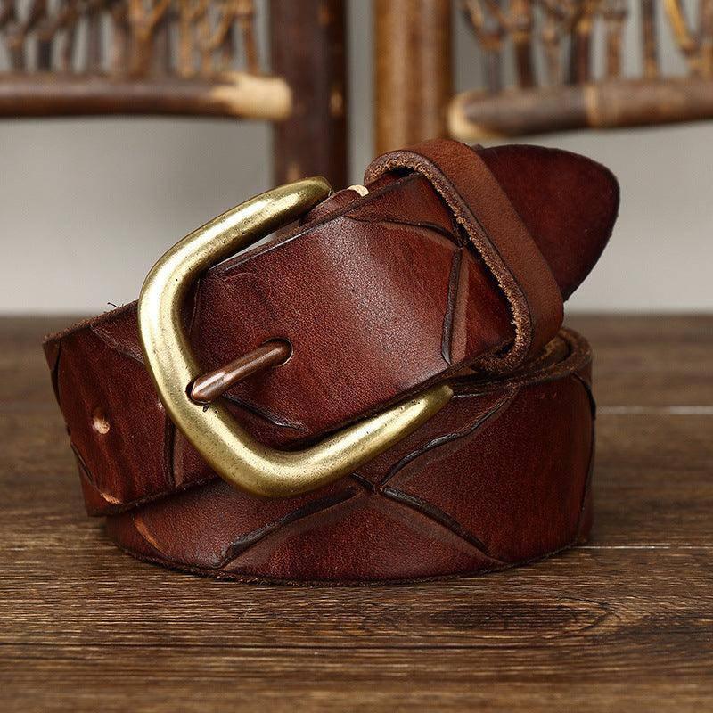 Anil Men's Classic Leather Belt, alternate angle 2