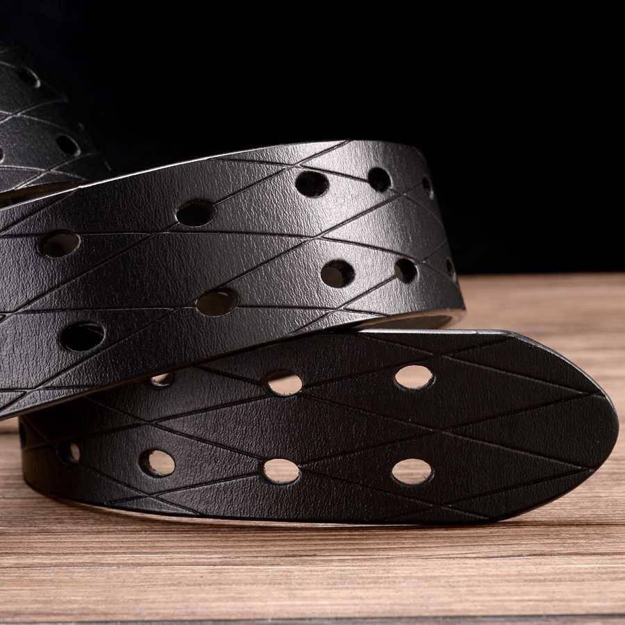 Svetunia Men's Double-Pin Leather Belt, alternate angle 5