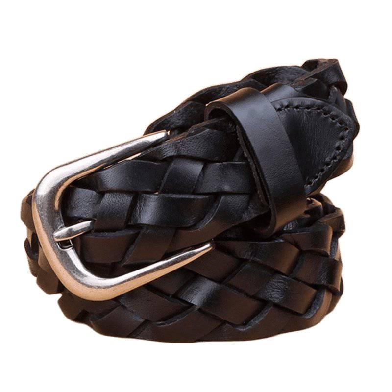Masui Men's Braided Leather Belt, alternate angle 2