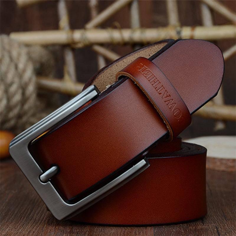Goga Men's Casual Leather Belt, alternate angle 2