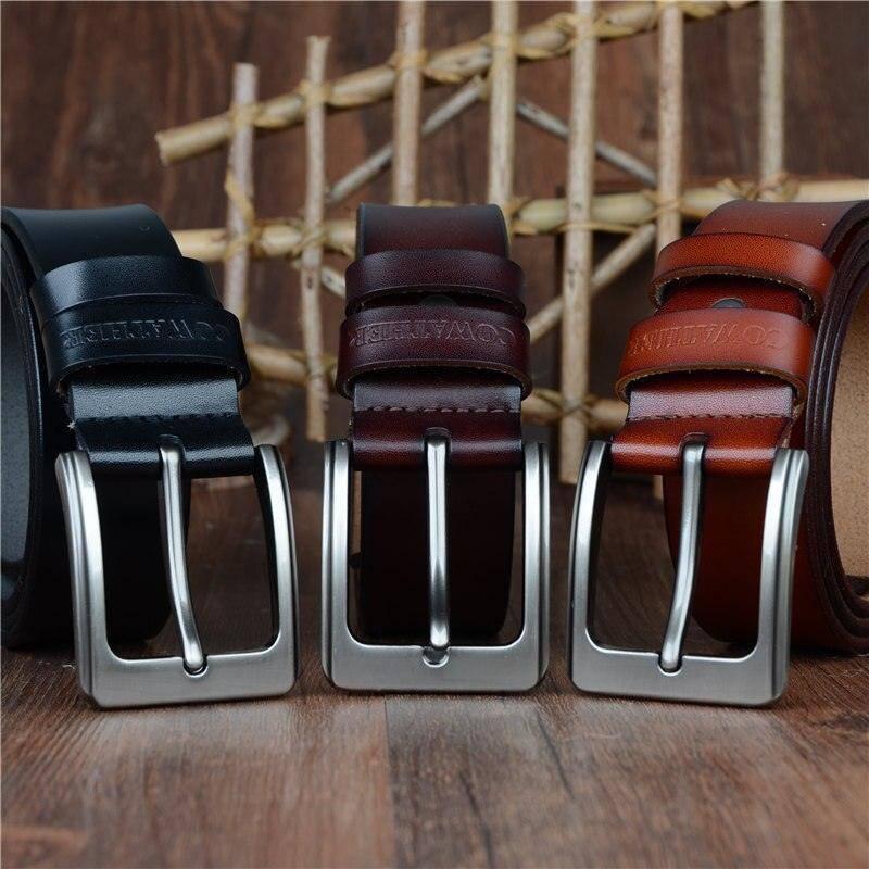 Goga Men's Casual Leather Belt, alternate angle 4