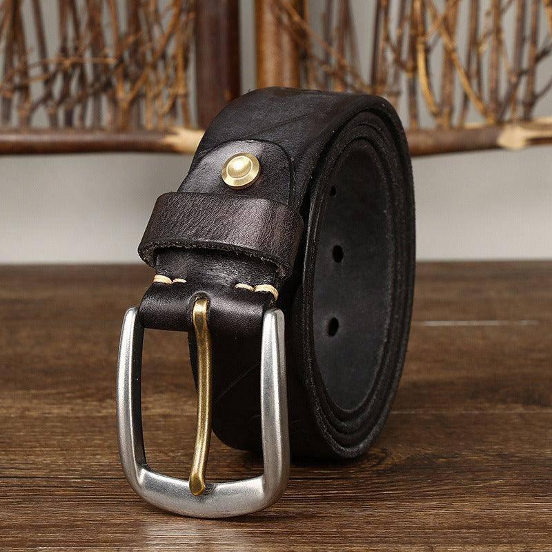 Neha Men's Leather Belt, alternate angle 6