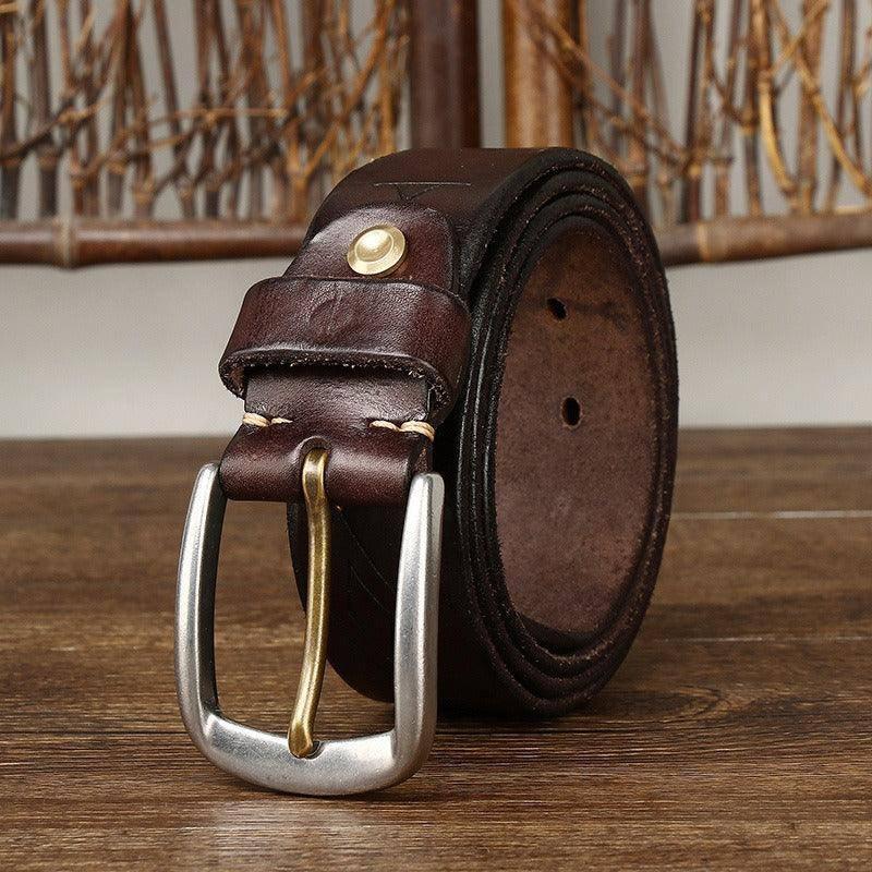Neha Men's Leather Belt, alternate angle 7