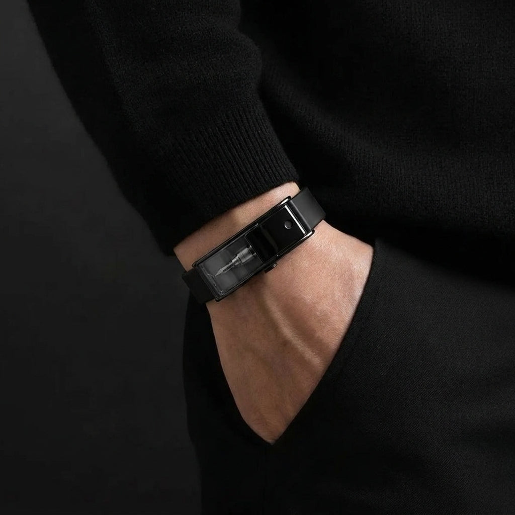 Noir Aura Refillable Cologne Bracelet, alternate angle 5