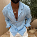 Capri Men's Linen Shirt photographed for Eaton Row Co.