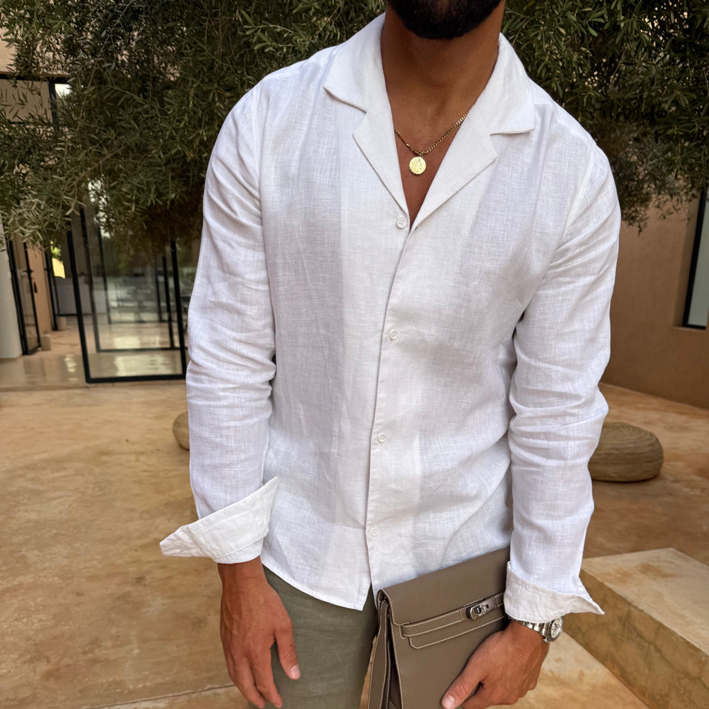 Capri Men's Linen Shirt, alternate angle 3
