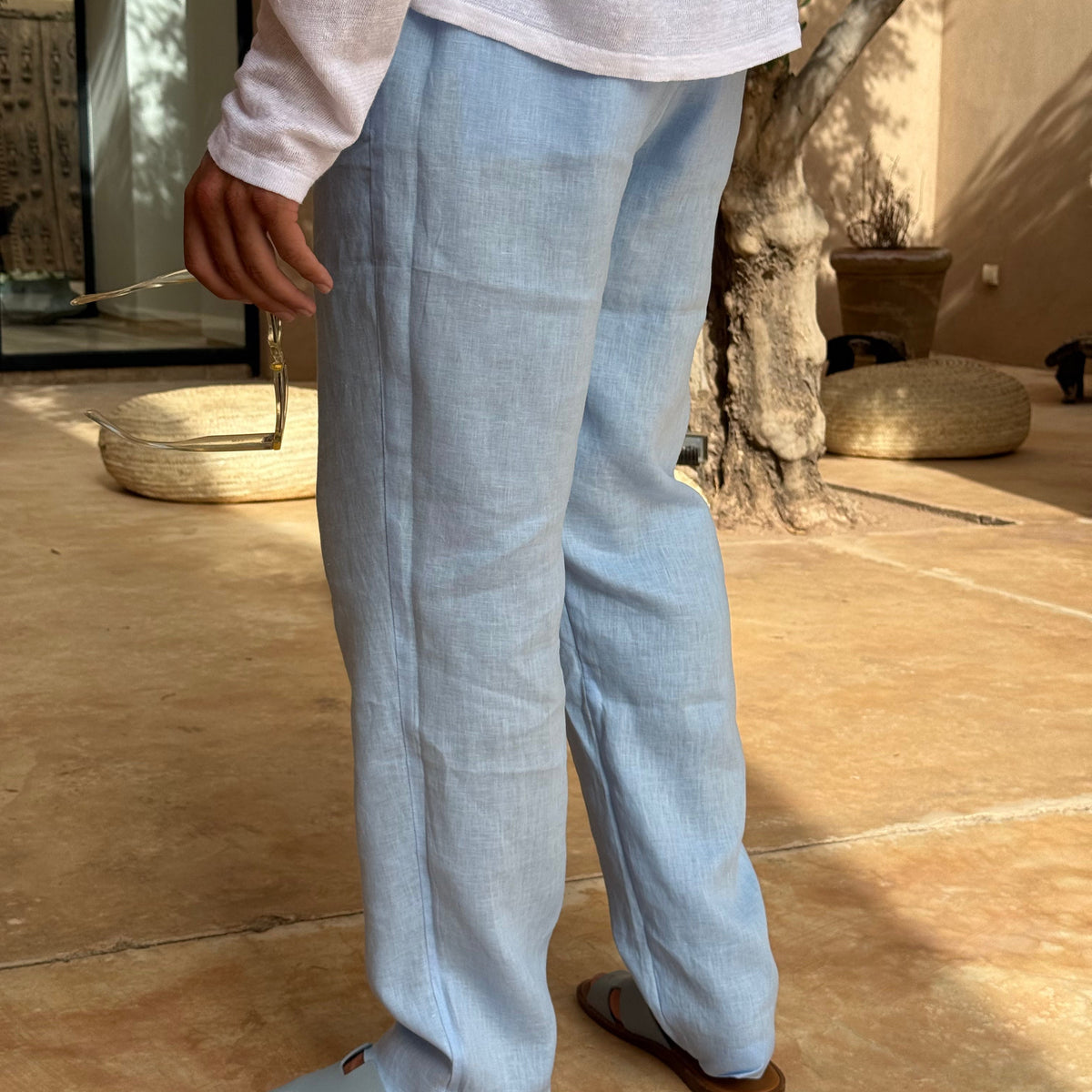 Capri Men's Linen Trousers, alternate angle 6