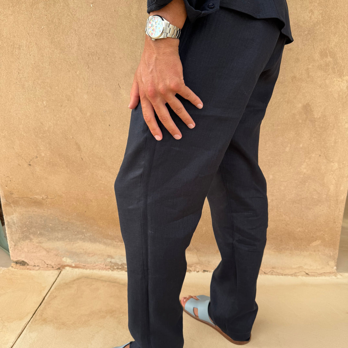 Capri Men's Linen Trousers, alternate angle 13