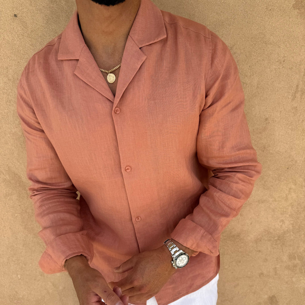 Capri Men's Linen Shirt, alternate angle 12