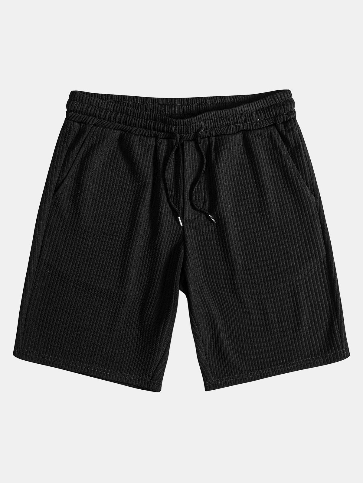 Men's Textured V-Neck Polo & Shorts Set, alternate angle 16