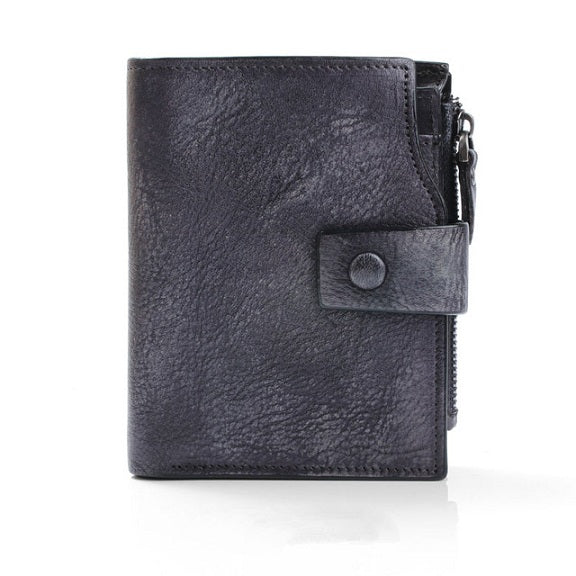 Men's Retro Cowhide Leather Wallet, alternate angle 6