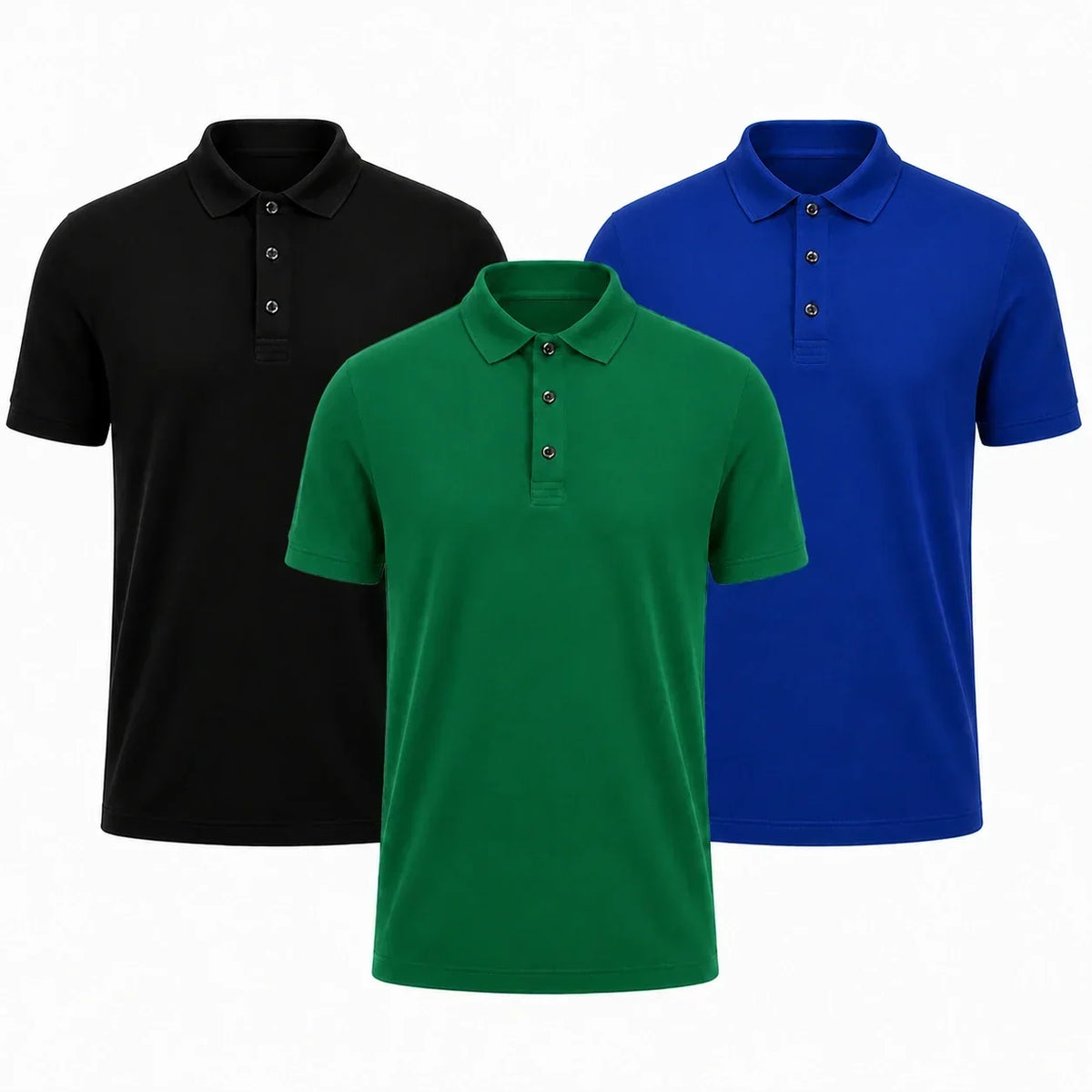 Men's Premium Polo Shirts – 3-Pack, alternate angle 2