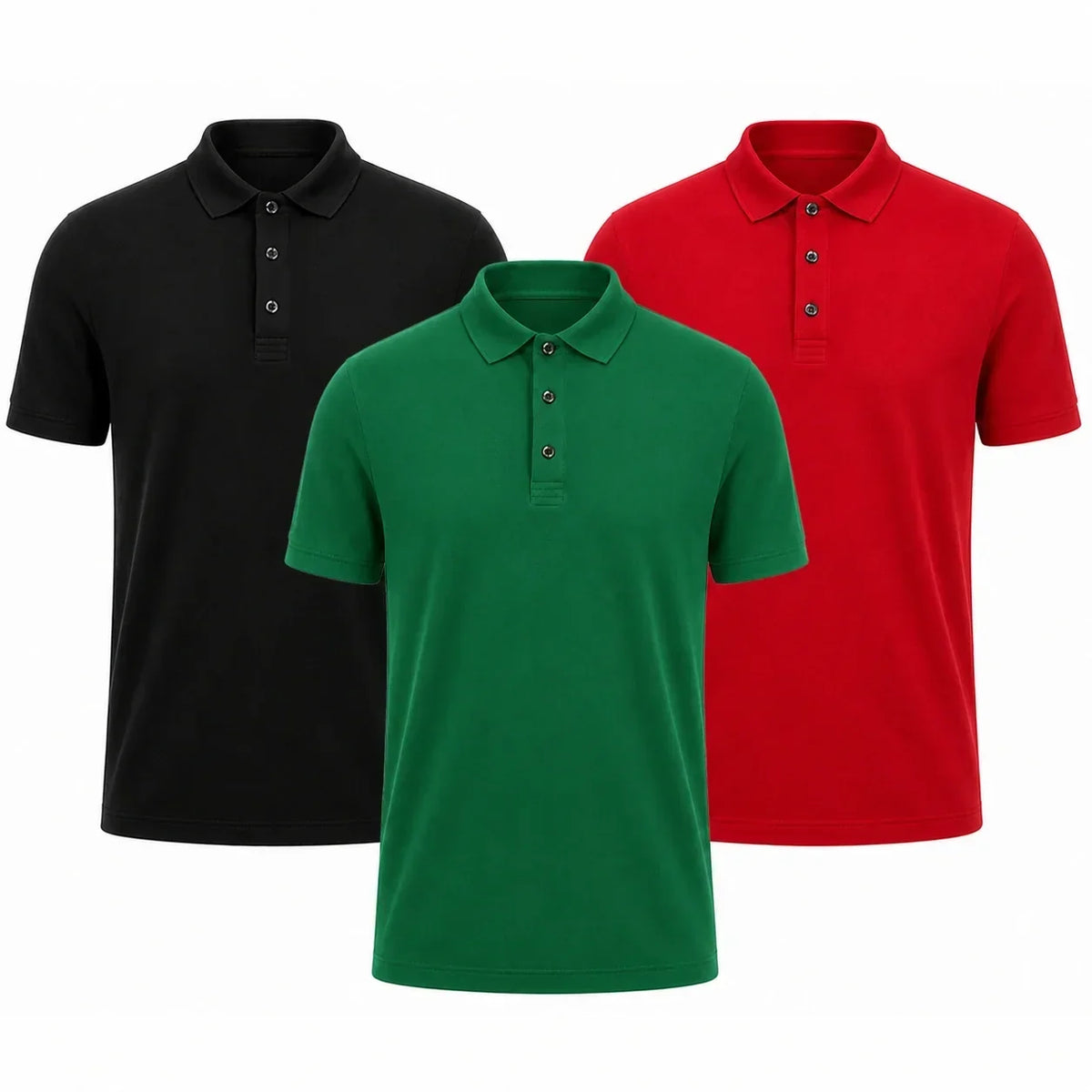 Men's Premium Polo Shirts – 3-Pack, alternate angle 1