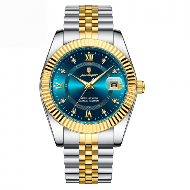 GoldenStar Men's 40mm Water-Resistant Steel Watch photographed for Eaton Row Co.