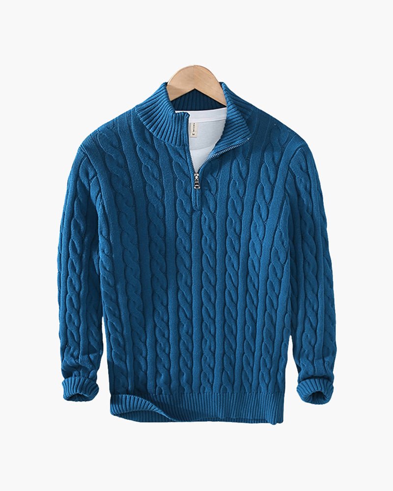 Verbier Men's Cotton Half-Zip Jumper, alternate angle 9