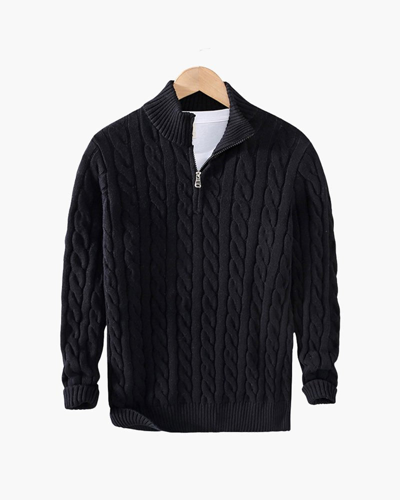 Verbier Men's Cotton Half-Zip Jumper, alternate angle 8