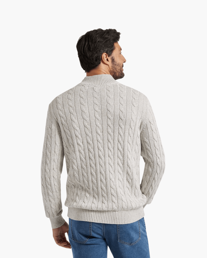Verbier Men's Cotton Half-Zip Jumper, alternate angle 2