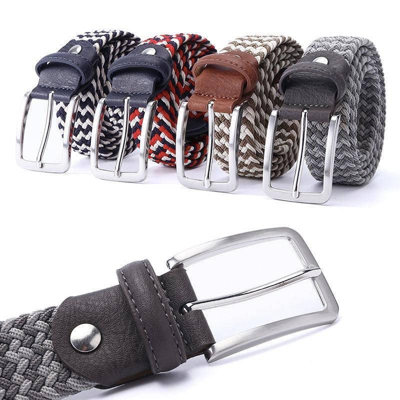 Zviadi Men's Elastic Braided Belt, alternate angle 6