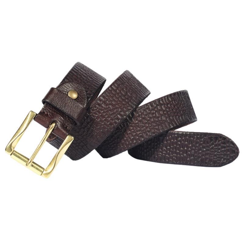 Sinaaq Men's Grained Leather Belt, alternate angle 1